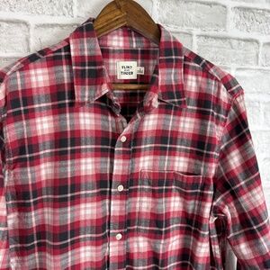 Flint & Tinder Buffalo Plaid Midweight Button Up Flannel Shirt Mens LARGE